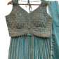 SALE ! Size UK 16 (42") Light Blue Pastel - Lehenga Set - Mehndi / Sangeet / Bridesmaids / Weddings / Garba - UK Stock - 24h Dispatch - KTC250627 TK26 - Prachy Creations