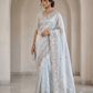 SALE! Sky Blue - Pastel Sequins Silky Saree with Blouse Piece - MF3801 JJ 0824 - Prachy Creations