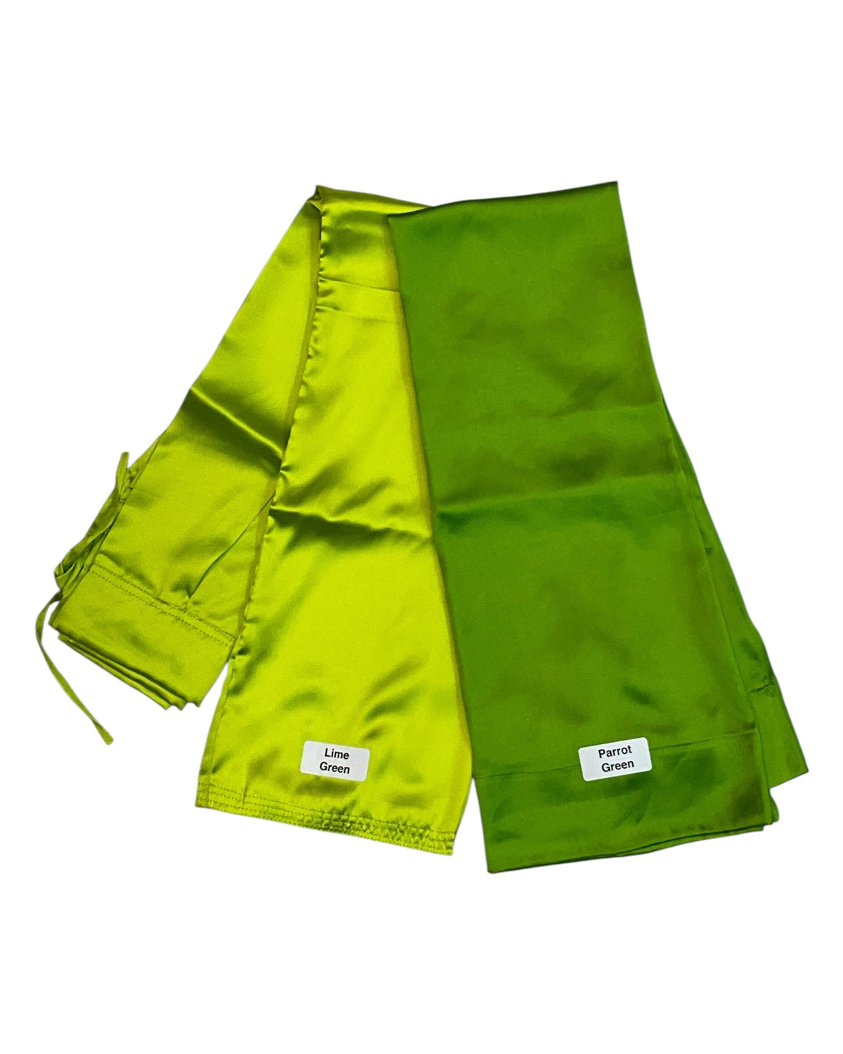 Lime Parrot Greens Satin Saree Petticoats