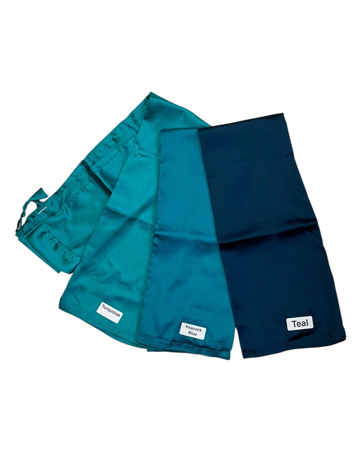 Turquoise Peacock Blue Teal Satin Saree Petticoats