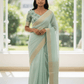 Sea Green - Fancy Cotton Silky Saree with Brocade Blouse Piece - UK Stock - 2/3 days Delivery 12KP25 RT411001 - Prachy Creations