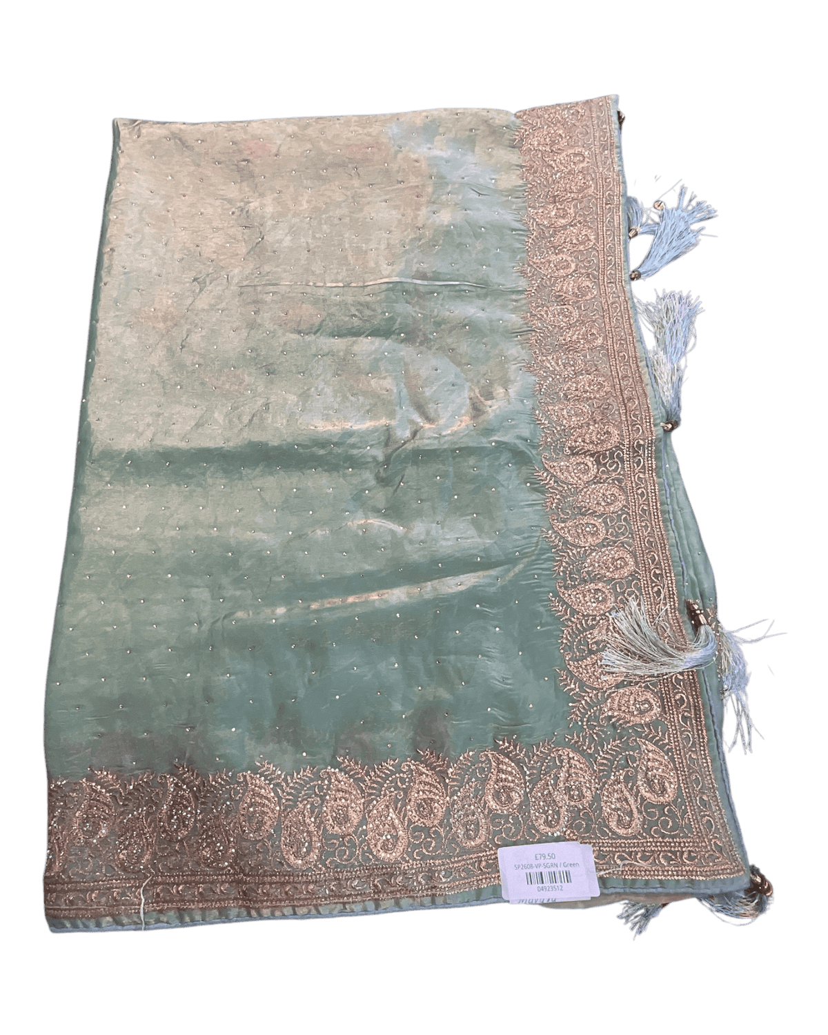 Sea Green - Fancy Party Saree with Blouse Piece - UK stock - 24hr Dispatch - SP2608 VP - Prachy Creations