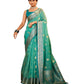 Sea Green - Handloom - Cotton Silky Banarasi Saree with Blouse Piece - RP84002 10KP25 - Prachy Creations