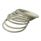 Silver Finish - Set of 8 Stone Bangles - M to XXL - HAN2601 07Ka26 - Prachy Creations