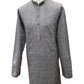 Silver / Grey - Cotton Silky Self Brocade Mens Kurta Set - Sangeet Mehendi Haldi - KCS1193 VC 1123 - Prachy Creations