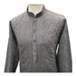 Silver / Grey - Cotton Silky Self Brocade Mens Kurta Set - Sangeet Mehendi Haldi - KCS1193 VC 1123 - Prachy Creations