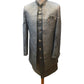 Silver Grey - PREMIUM Mens Knee Length Jacket with Long Waistcoat - Fantastic Fit - KCS6150 02RK25 - Prachy Creations