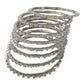 Silver / Pearl - Set of 8 Stone Bangles - Antique Gold Finish - JAN5310 Kp 0923 - Prachy Creations