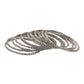 Silver - Set of 12 Stone / Pearl Bangles - Silver Finish (Pair) - JAN739 Vp 0923 - Prachy Creations