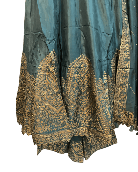 Size 12 (38") - Bottle Green - Designer - Ladies Long Top / Dress Anarkali Trousers Suit - VMK Bandhan CY - Prachy Creations