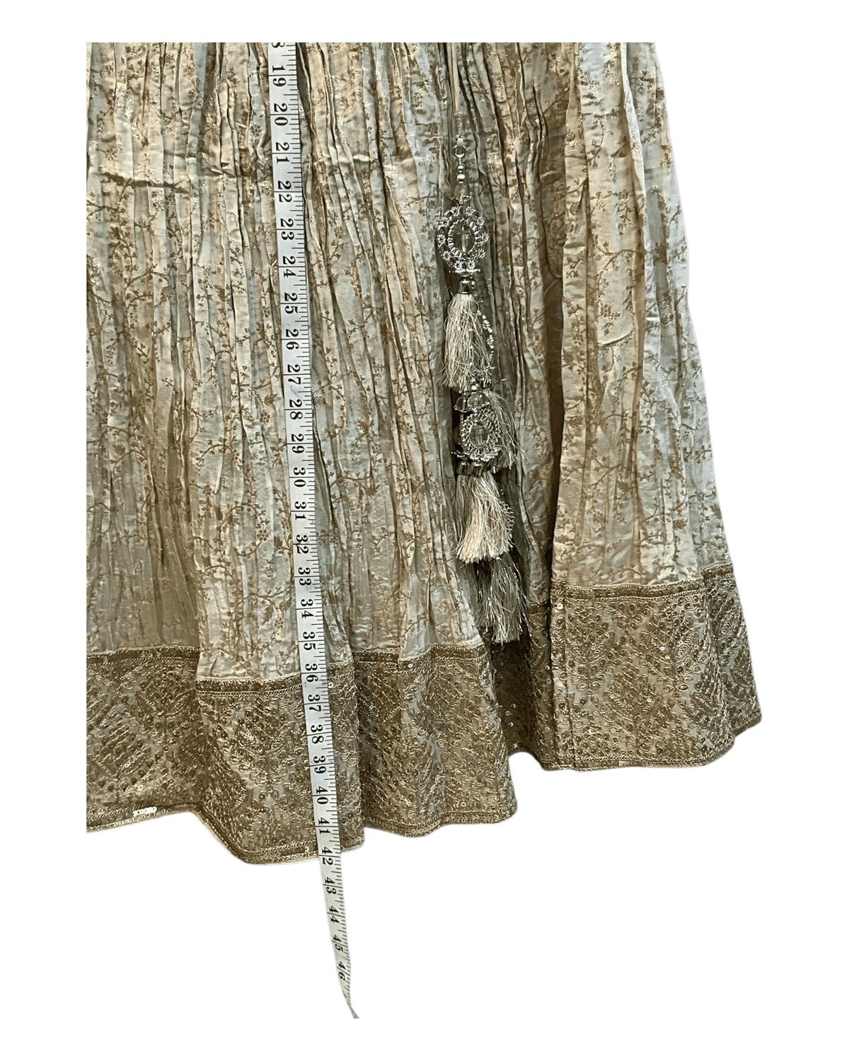 Size 12 / 38" Bust - Cream / Light Gold - Ready Made Lehenga Set - UK Stock - 24h Dispatch - SC1533 09AA25 - Prachy Creations