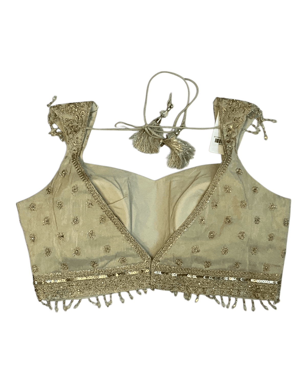Size 12 / 38" Bust - Cream / Light Gold - Ready Made Lehenga Set - UK Stock - 24h Dispatch - SC1533 09AA25 - Prachy Creations