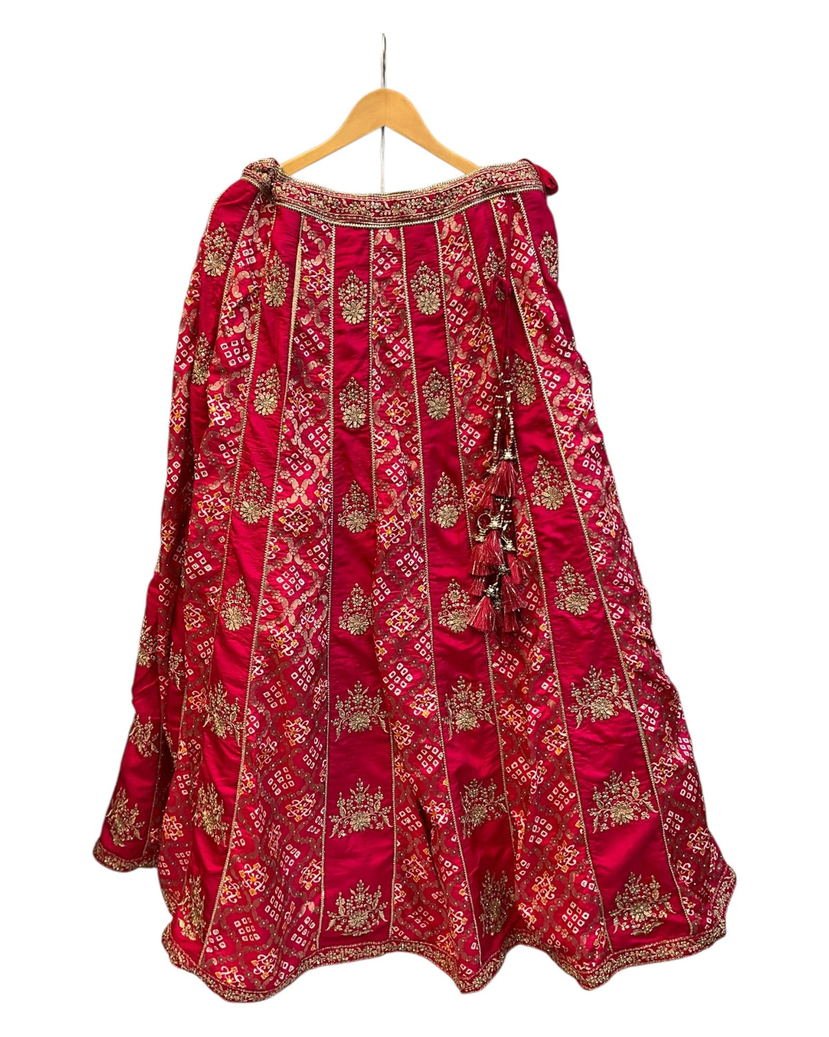 Size 12 / 38" Bust - Fuchsia Magenta Pink - Ready Made Short Top Lehenga Set - UK Stock - 24h Dispatch - SC1655 09HP25 - Prachy Creations