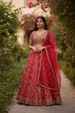Size 12 / 38" Bust - Fuchsia Magenta Pink - Ready Made Short Top Lehenga Set - UK Stock - 24h Dispatch - SC1655 09HP25 - Prachy Creations