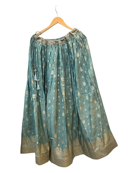 Size 12 / 38" Bust - Sea Green - Ready Made Lehenga Set - UK Stock - 24h Dispatch - KTC250629 JY - Prachy Creations