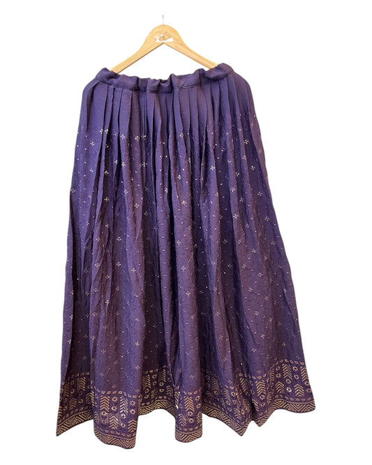 Size 14 / 40" Bust - Purple Lehenga Set - Back Fasten Blouse - UK Stock - 24h Dispatch - DCB2511 VV - Prachy Creations