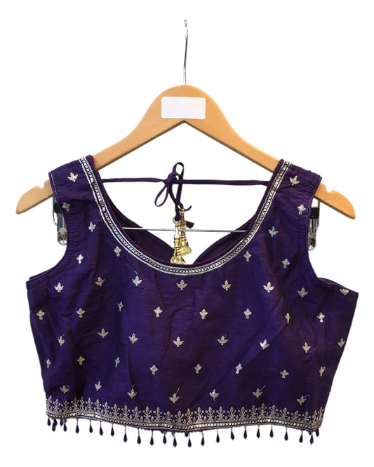 Size 14 / 40" Bust - Purple - Ready Made Lehenga Set - UK Stock - 24h Dispatch - KTC250161 JY 0125 - Prachy Creations