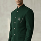Size 36" - Mens Bottle Green BandhGala / Prince / Chinese Collar Jacket - Fantastic Fit - CS2201 JP 0822 - Prachy Creations