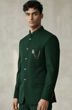 Size 36" - Mens Bottle Green BandhGala / Prince / Chinese Collar Jacket - Fantastic Fit - CS2201 JP 0822 - Prachy Creations