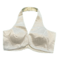 Size 36" / UK 10 - Champagne / Cream - Shimmery Crinkle Halter Neck Saree blouse with cups - UK Stock - Quick Delivery - RNK - R999A-KJ - Prachy Creations