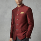 Size 36" XS - Maroon Burgandy Mens BandhGala / Nehru / Prince / Chinese Collar Jacket - Fantastic Fit - YD1930 TP1219 - Prachy Creations