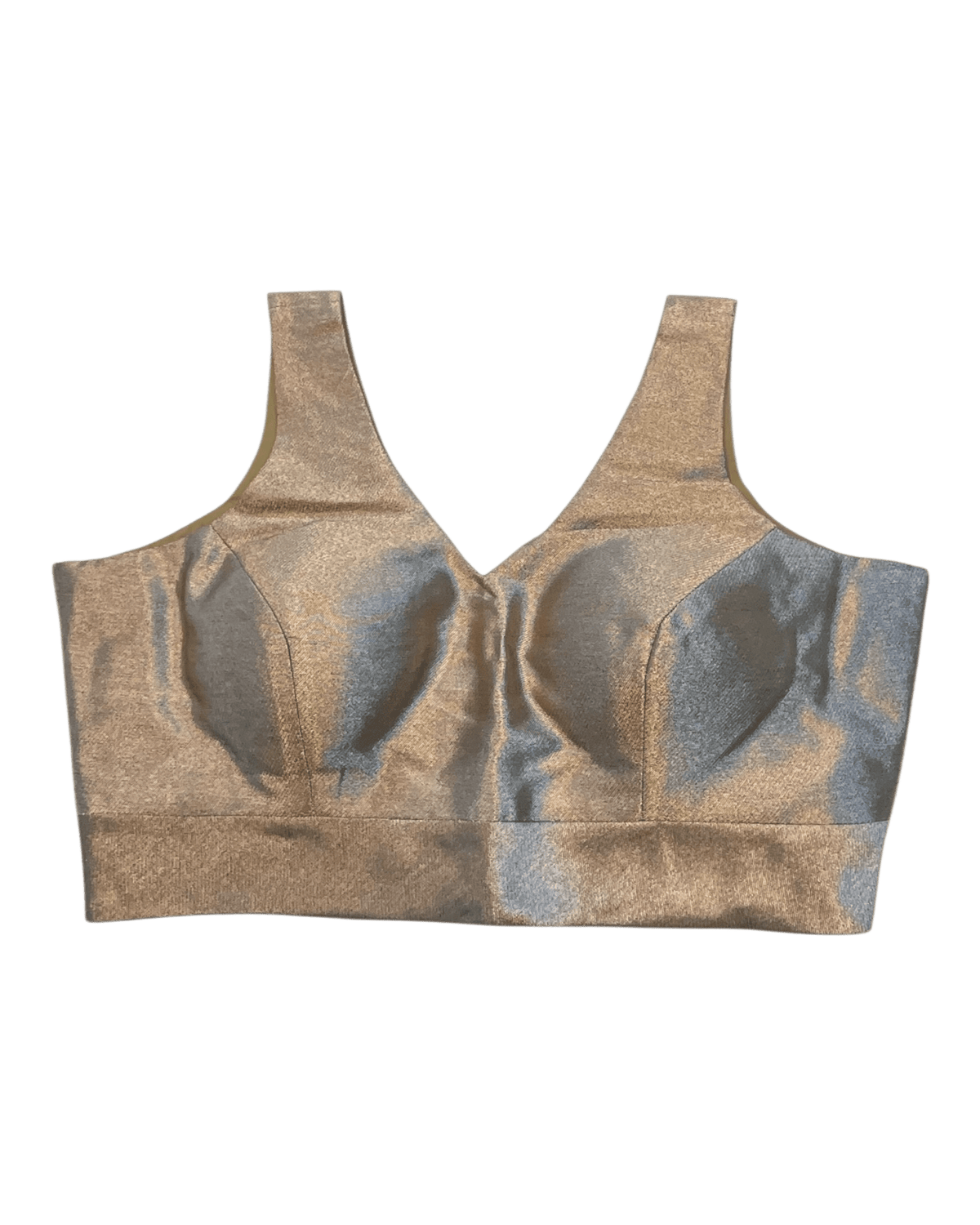 Size 38" / UK 12 - Copper Brown - Silky Saree blouse with cups, Sleeveless - UK Stock - Quick Delivery - RNK - R722A-KY - Prachy Creations