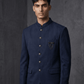 Size 40" Chest - Navy Blue - PREMIUM Slim Fit Mens Jute BandhGala / Prince / Chinese Collar Jacket - Fantastic Fit - CS2604 TA - Prachy Creations