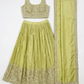 Size UK 10 (36" Bust) Adjustable to Size 12 - Lime Green - Silky Lehenga Set - Mehndi / Sangeet / Bridesmaids / Weddings / Garba - UK Stock - 24h Dispatch - OC42240 05AP26 - Prachy Creations