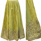 Size UK 10 (36" Bust) Adjustable to Size 12 - Lime Green - Silky Lehenga Set - Mehndi / Sangeet / Bridesmaids / Weddings / Garba - UK Stock - 24h Dispatch - OC42240 05AP26 - Prachy Creations