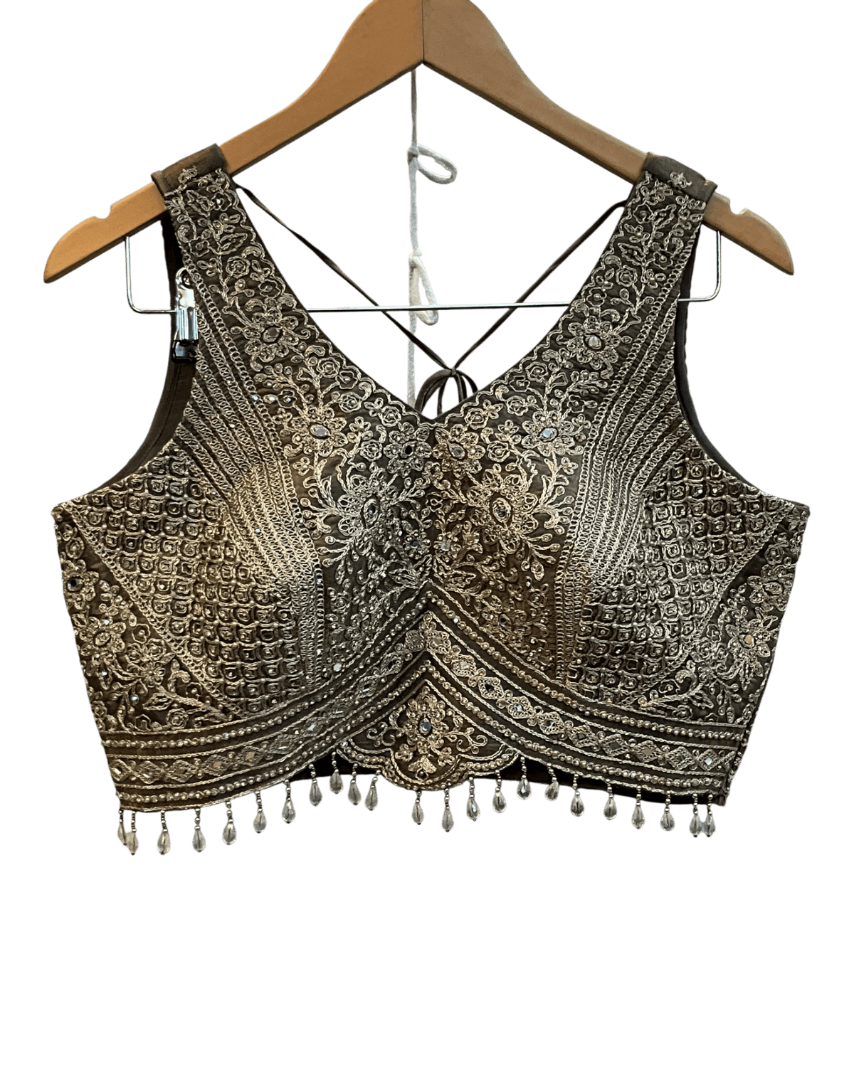 Size UK 12 (38" Bust) Adjustable to Size 14 - Antique Gold - Silky Lehenga Set - Mehndi / Sangeet / Bridesmaids / Weddings / Garba - UK Stock - 24h Dispatch - JF10906 05PA26 - Prachy Creations