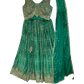 Size UK 12 (38" Bust) Adjustable to Size 14 - Green - Rajasthani Print Silky Lehenga Set - Mehndi / Sangeet / Bridesmaids / Weddings / Garba - UK Stock - 24h Dispatch - OC72021 05PH26 - Prachy Creations