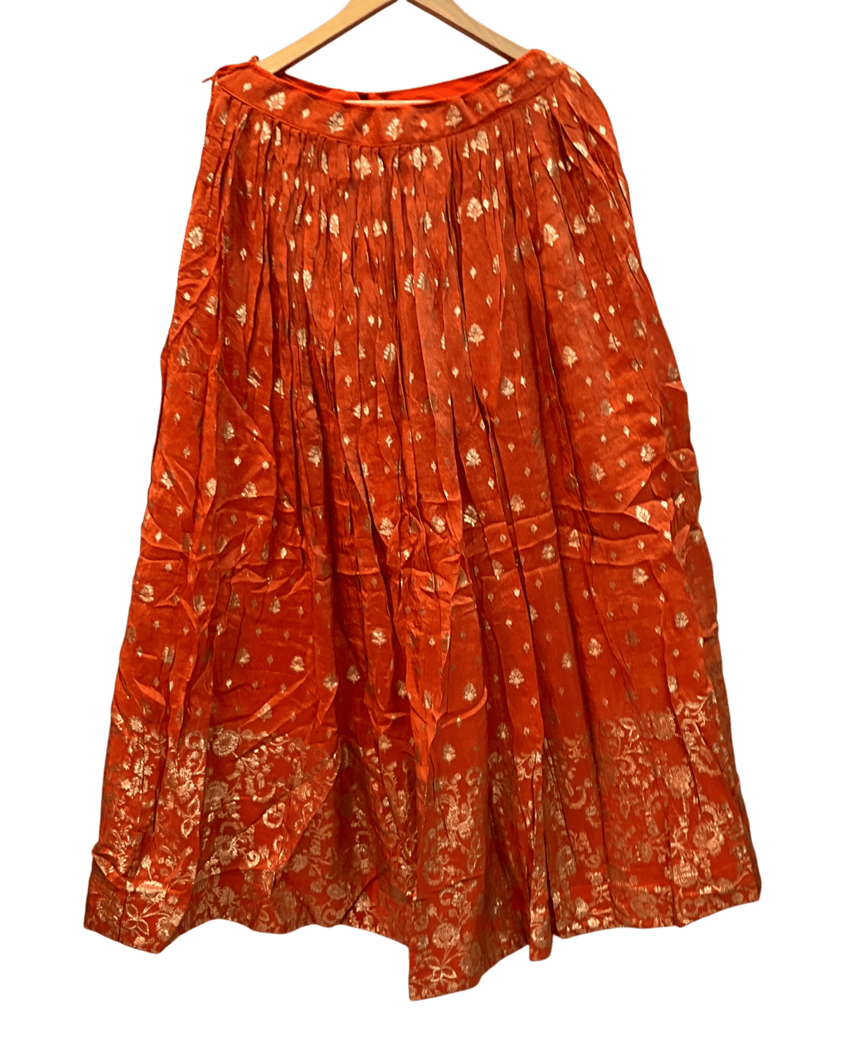 Size UK 12 (38" Bust) Adjustable to Size 14 - Orange - Silky Lehenga Set - Mehndi / Sangeet / Bridesmaids / Weddings / Garba - UK Stock - 24h Dispatch - JF10468 05PA26 - Prachy Creations