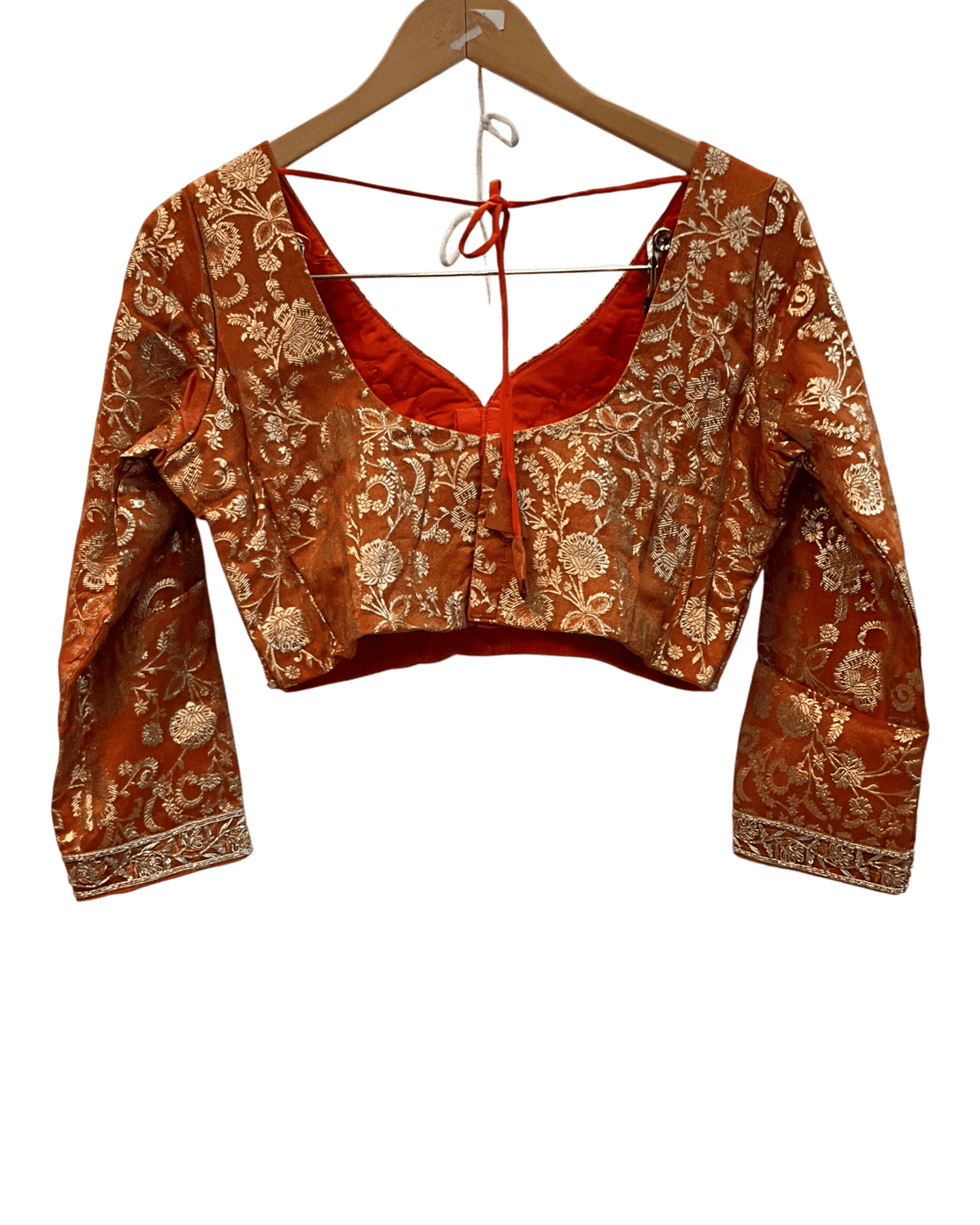 Size UK 12 (38" Bust) Adjustable to Size 14 - Orange - Silky Lehenga Set - Mehndi / Sangeet / Bridesmaids / Weddings / Garba - UK Stock - 24h Dispatch - JF10468 05PA26 - Prachy Creations