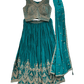 Size UK 12 (38" Bust) Adjustable to Size 14 - Turquoise - Silky Lehenga Set - Mehndi / Sangeet / Bridesmaids / Weddings / Garba - UK Stock - 24h Dispatch - JF3349 05PA26 - Prachy Creations