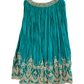 Size UK 12 (38" Bust) Adjustable to Size 14 - Turquoise - Silky Lehenga Set - Mehndi / Sangeet / Bridesmaids / Weddings / Garba - UK Stock - 24h Dispatch - JF3349 05PA26 - Prachy Creations