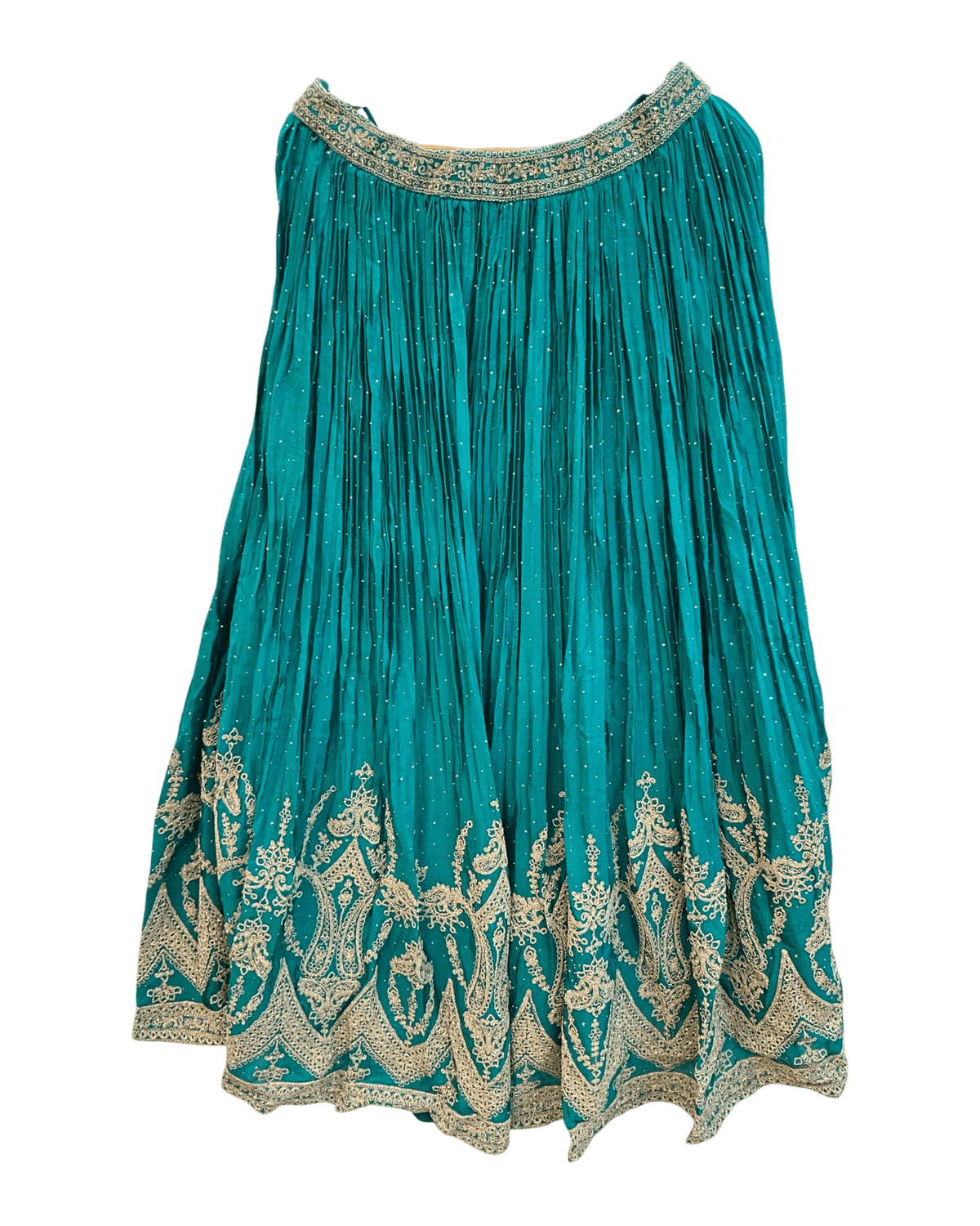 Size UK 12 (38" Bust) Adjustable to Size 14 - Turquoise - Silky Lehenga Set - Mehndi / Sangeet / Bridesmaids / Weddings / Garba - UK Stock - 24h Dispatch - JF3349 05PA26 - Prachy Creations