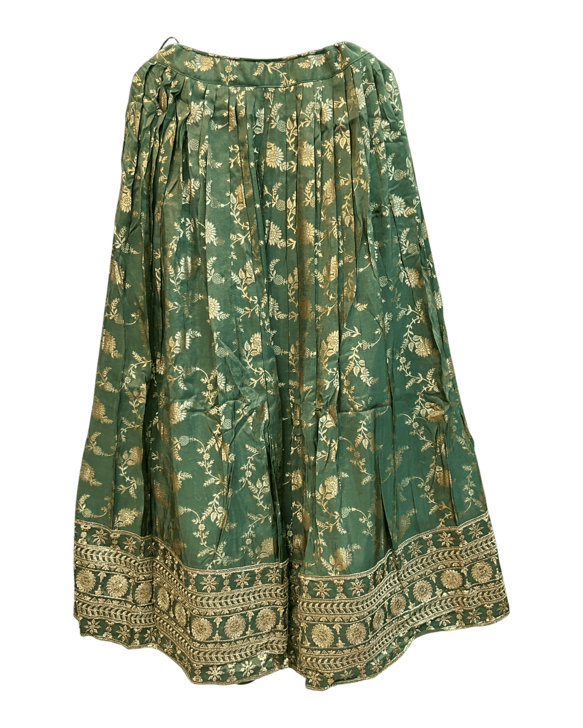 Size UK 14 (40" Bust) Adjustable to Size 14 - Mint Green - Banarasi Silky Lehenga Set - Mehndi / Sangeet / Bridesmaids / Weddings / Garba - UK Stock - 24h Dispatch - JF10530 05PA26 - Prachy Creations