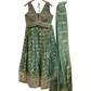 Size UK 14 (40" Bust) Adjustable to Size 14 - Mint Green - Banarasi Silky Lehenga Set - Mehndi / Sangeet / Bridesmaids / Weddings / Garba - UK Stock - 24h Dispatch - JF10530 05PA26 - Prachy Creations