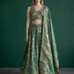 Size UK 14 (40" Bust) Adjustable to Size 14 - Mint Green - Banarasi Silky Lehenga Set - Mehndi / Sangeet / Bridesmaids / Weddings / Garba - UK Stock - 24h Dispatch - JF10530 05PA26 - Prachy Creations
