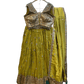 Size UK 14 (40" Bust) Adjustable to Size 16 - Olive Green - Banarasi Silky Lehenga Set - Mehndi / Sangeet / Bridesmaids / Weddings / Garba - UK Stock - 24h Dispatch - JF7973 05JP26 - Prachy Creations