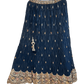 Size UK 14 (40" Bust) Adjustable to Size 16 - Petrol Blue - Banarasi Silky Lehenga Set - Mehndi / Sangeet / Bridesmaids / Weddings / Garba - UK Stock - 24h Dispatch - JF10505 05PV26 - Prachy Creations