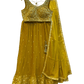 Size UK 14 (40" Bust) Adjustable to Size 16 - Sunny Yellow - Banarasi Silky Lehenga Set - Mehndi / Sangeet / Bridesmaids / Weddings / Garba - UK Stock - 24h Dispatch - JF10520 05PV26 - Prachy Creations