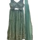 Size UK 14 (40" Bust) Sleeveless - Pastel Sea Green - Silky Lehenga Set - Mehndi / Sangeet / Bridesmaids / Weddings / Garba - UK Stock - 24h Dispatch - KM- Balsa 07TR26 - Prachy Creations