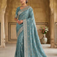 Sky Blue - Fancy Party Saree with Blouse Piece - UK stock - 24hr Dispatch - SP2624 TK - Prachy Creations