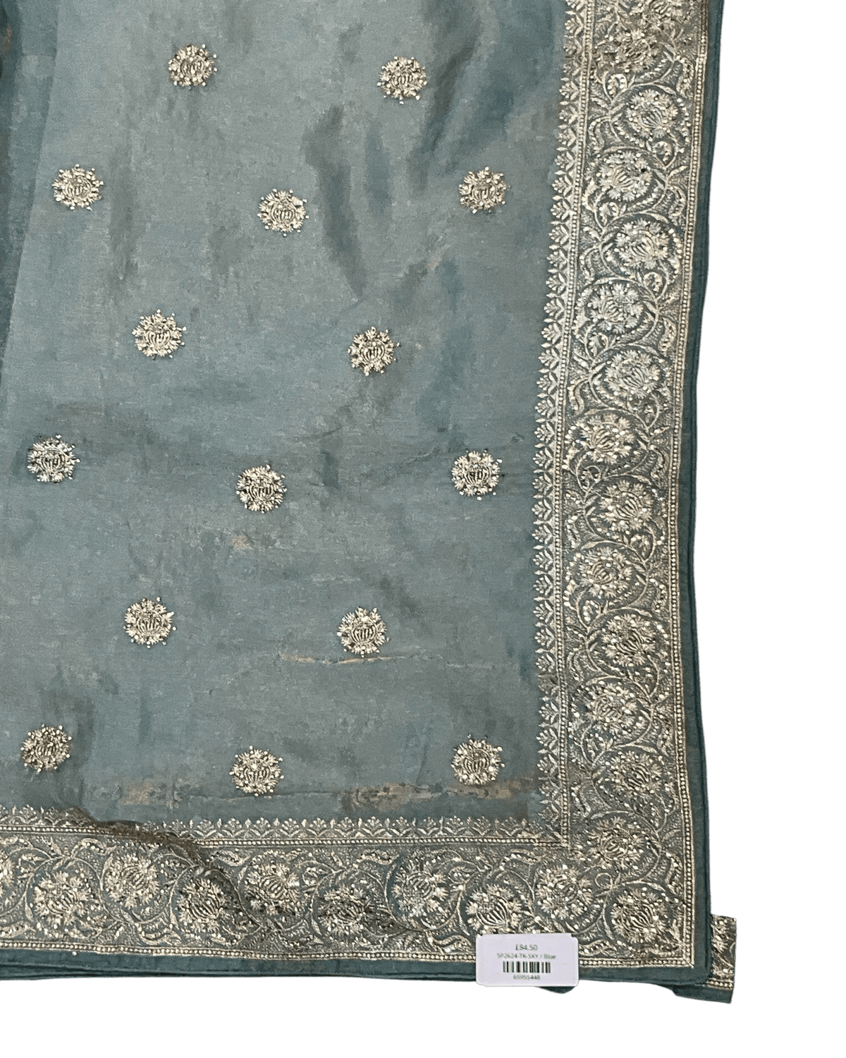 Sky Blue - Fancy Party Saree with Blouse Piece - UK stock - 24hr Dispatch - SP2624 TK - Prachy Creations