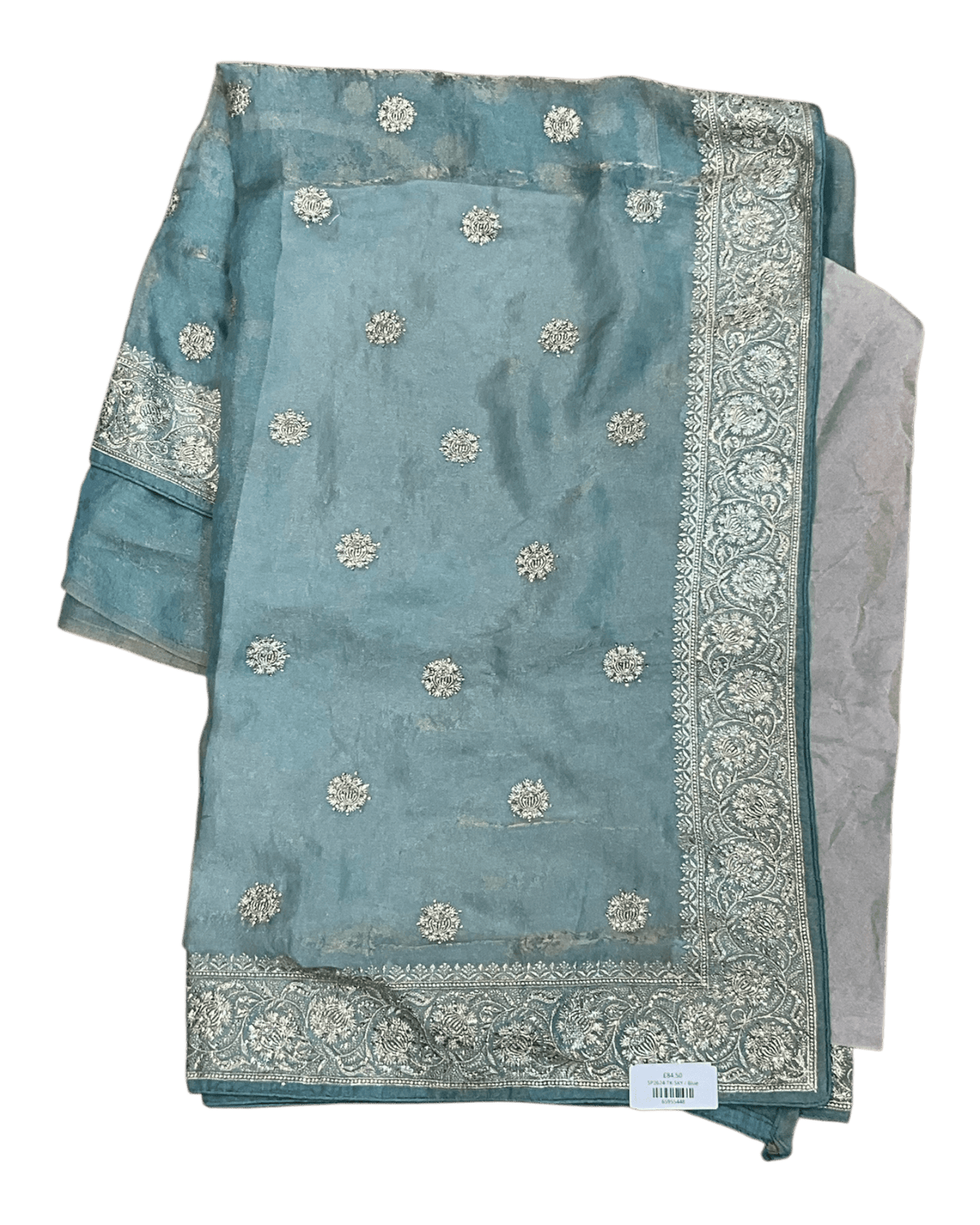 Sky Blue - Fancy Party Saree with Blouse Piece - UK stock - 24hr Dispatch - SP2624 TK - Prachy Creations