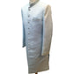 Sky / Light Blue - Rich Banarasi Brocade Sherwani with Zardosi Hand Embroidery - BS978 01KYV25 - Prachy Creations