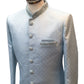 Sky / Light Blue - Rich Banarasi Brocade Sherwani with Zardosi Hand Embroidery - BS978 01KYV25 - Prachy Creations