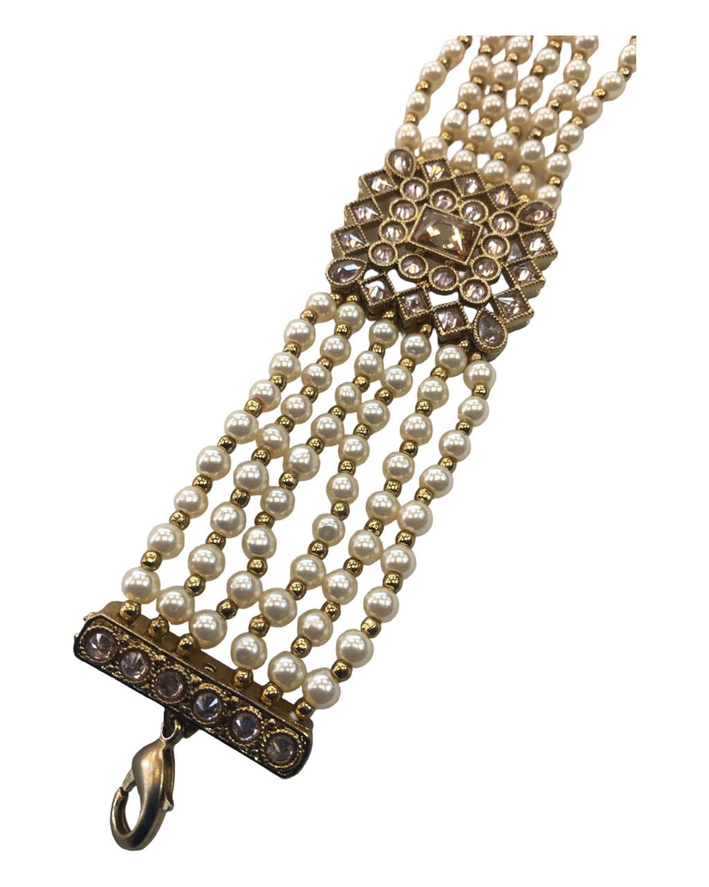 Soft Antique finish Pearl Bracelet - Bollywood - Weddings - JIG553 J0623 - Prachy Creations