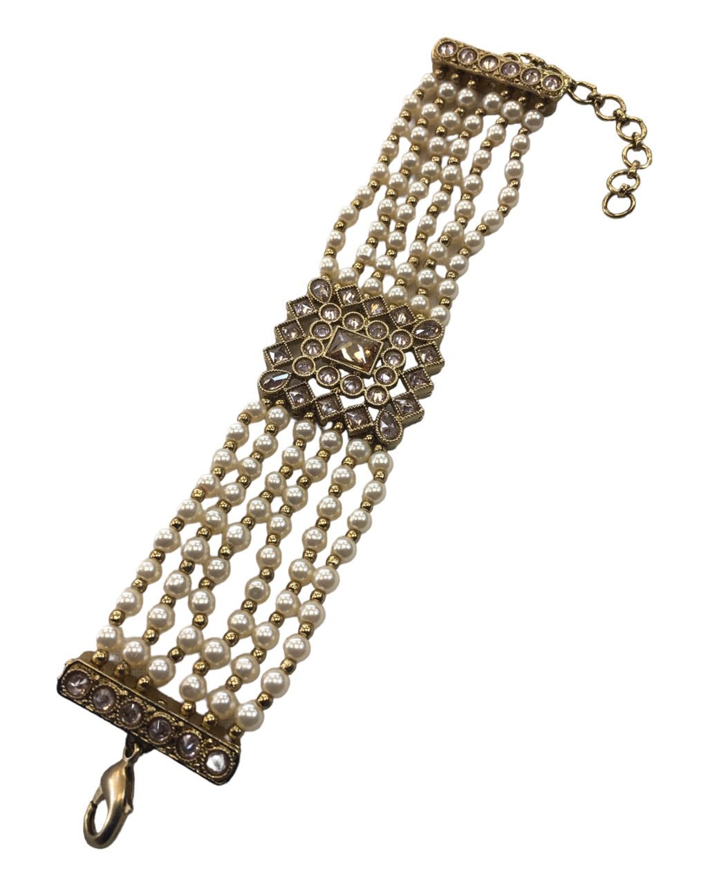 Soft Antique finish Pearl Bracelet - Bollywood - Weddings - JIG553 J0623 - Prachy Creations